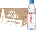 evian Mineral Water, Naturally Filtered Drinking Water, 500ml Bottled Water Crafted by Nature, 24 x 500ml