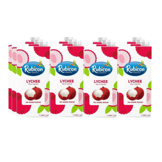 Rubicon Lychee No Sugar Added Juice (12 Packs of 1L)